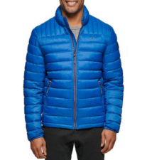 tommy holfiger mens packable puffer jacket - blue