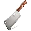 Juvale Meat Cleaver Bone Chopper for Chef, Meat Cutting - Heavy Duty Butcher Knife with Wooden Handle for Kitchen (8 Inch)