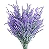 Juvale 12 Bundles Artificial Lavender Flowers for Bouquets, Fake Wild Stems for Wedding, Faux Table Centerpieces, Door Wreaths (14x2x3 in)