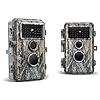 BLAZEVIDEO 2-Pack 48MP 1296P Game & Trail Cameras H.264 MP4 Video No Glow Wildlife Hunting Cams with Night Vision Motion IP66 Activated Waterproof for Outdoor Wildlife Hunting & Backyard Security