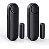 Window and Door Alarm When Opened (2 Pack) for Kids Safety/Home Security, Wireless Door Opening Sensor Alarms for Sliding Glass Door, 120dB Burglar Alert, Ideal for Business, Garage, Apartment, Black