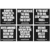 6x Motivational Quotes Wall Art Canvas Prints Entrepreneur Bundle Set of 6 Pieces, Entrepreneurship Office Decor Framed Signs, Inspirational Sayings (6x - 8" x 8")