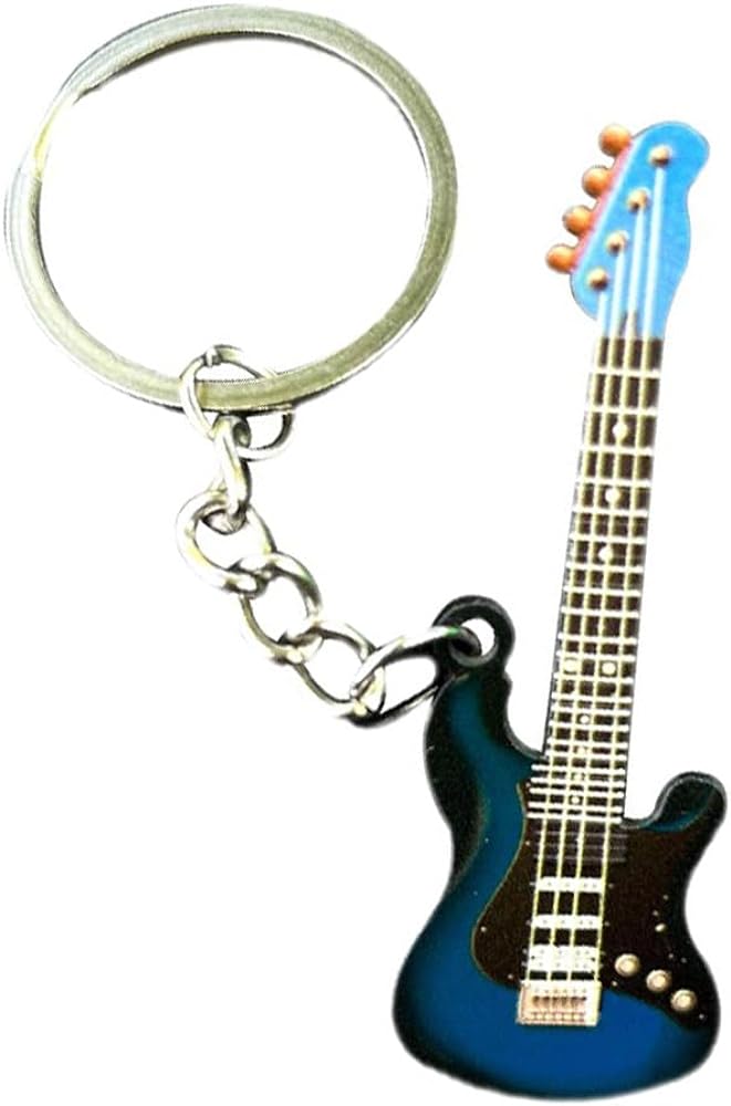 guitar keychain gift for Men Mini Cute Bass Key Chain Ring for Kids High-end Car Keyring Electric Guitar Key Holder