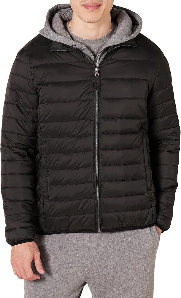 Amazon Essentials Men's Packable Lightweight Water-Resistant Puffer Jacket (Available in Big & Tall)