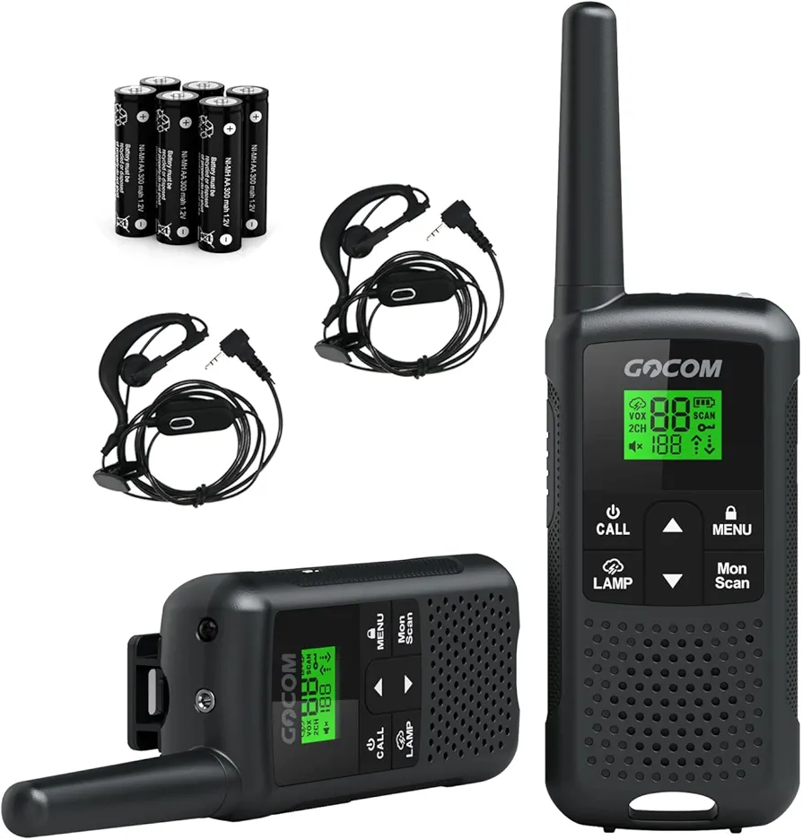 G200 Family Radio Service (FRS) Walkie Talkies for Adults, Long Range Two Way Radios Rechargeable 22 CH NOAA VOX Scan Flashlight Frequency Range:462.55-462.725MHz,467.5625-467.7125MHz UHF