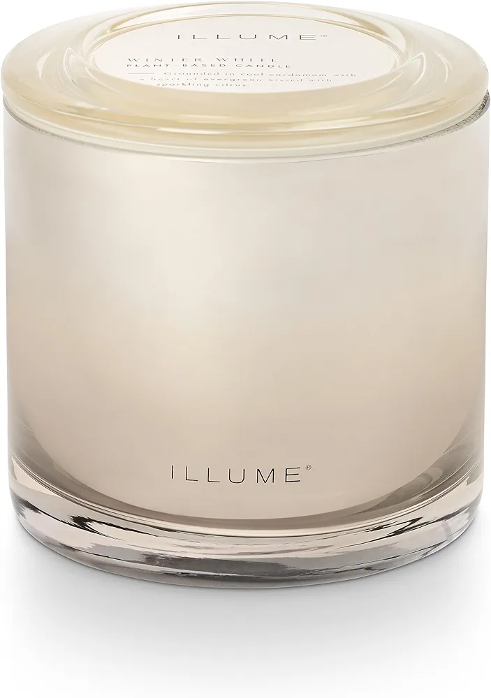 ILLUME Statement Glass Candle, Winter White