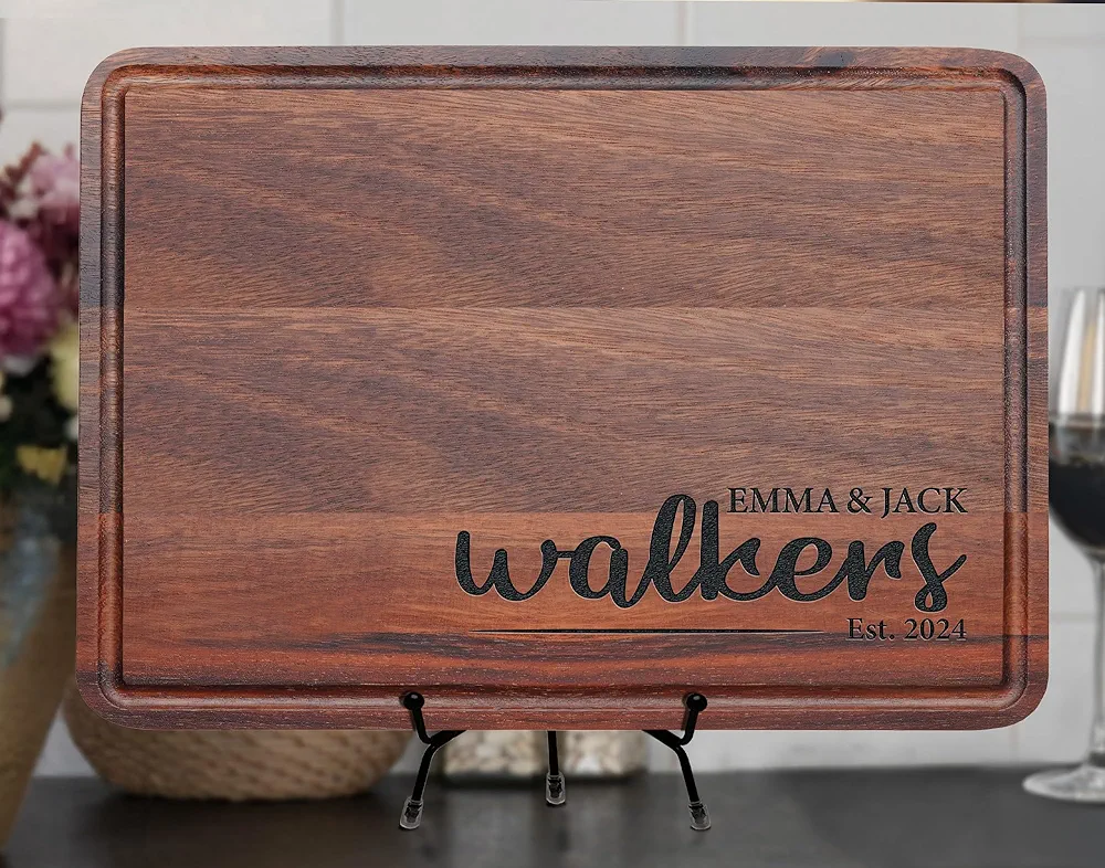 Personalized Cutting Board, Womens Christmas Gift, Anniversary Gifts, Wedding, Housewarming and Engagement Gift, Customized Newlywed & New Home Present, Custom Gift for Parent, Men