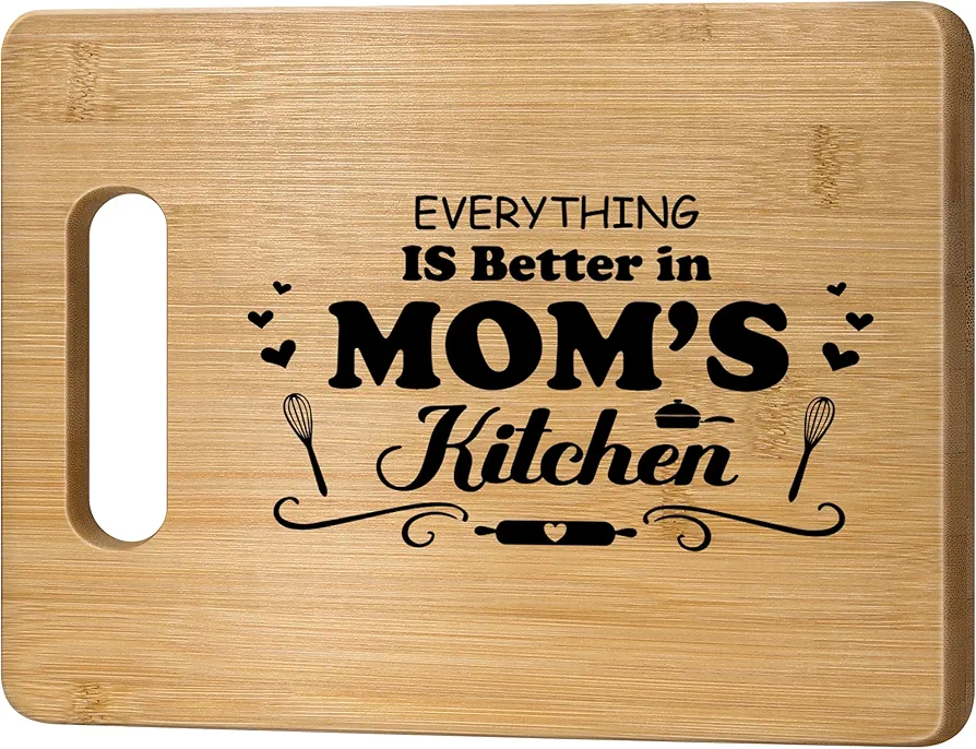 Mom Gifts,Gifts for Mom from Daughter Son,Birthday Gifts for Mom Women,Christmas Gifts,Mothers Day Gifts,Best Mom Ever Gifts,Personalized Cutting Board Gifts for Mom New Mom,Funny Valentines Day Gifts