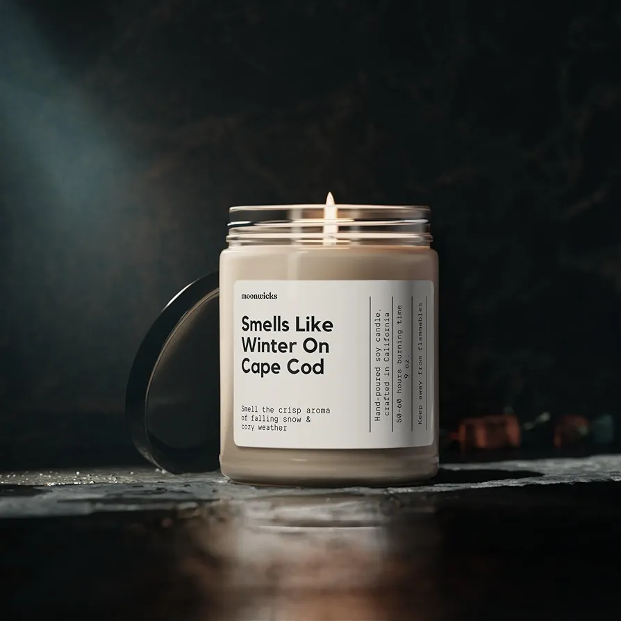 Smells Like Winter On Cape Cod Soy Wax Candle Cape Cod Decoration Winter Candle Cape Cod Candle Cape Cod Candle Eco Friendly 9oz Candle, 9oz Candle