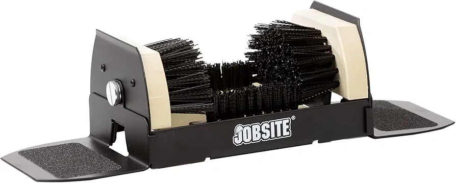 Jobsite Boot Scrubber - Outdoor Shoe Scraper Cleaner Brush - Extra Wide