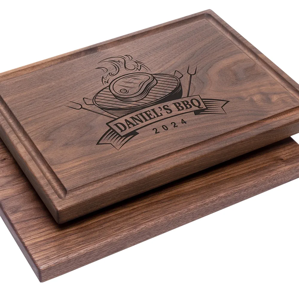 Personalized Cutting Board, Custom Handmade Engraved Charcuterie – Perfect BBQ Gift for Fathers Day, Birthday, Christmas, Dad, Grandpa – Ideal for Grilling & Barbecue Lovers 130