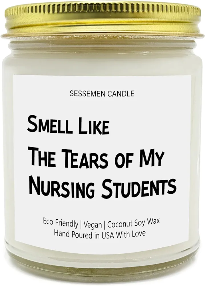 Nursing Instructor Candle, Nursing Instructor Candle Gift, Clear Jar Candle, Soy Wax Candle for Autum, Winter, Fall