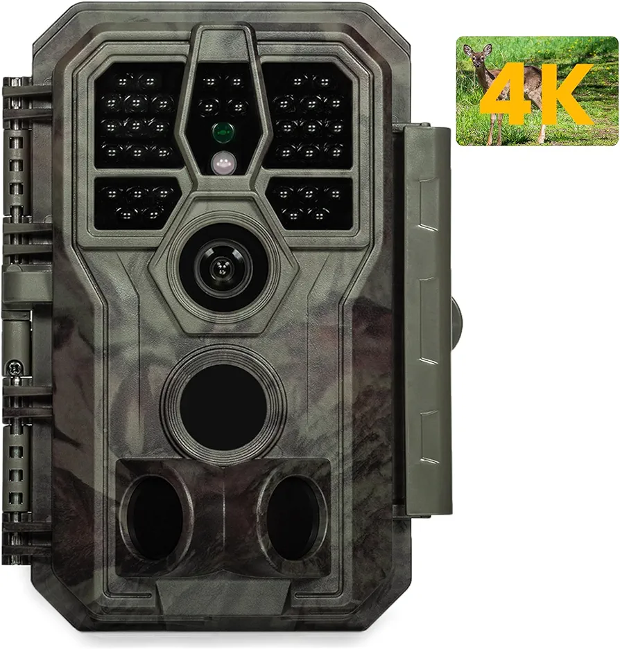 GardePro A50 Trail Camera, 4K 64MP, New-Gen Image Technology, Ultra-Low Light Sensitivity Sensor, Night Vision, Motion Activated