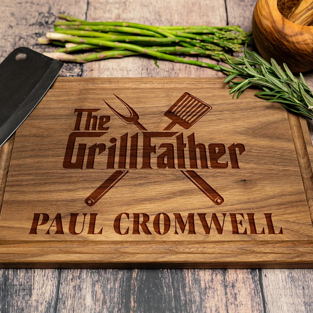 Personalized Wooden Cutting Boards for Men - Christmas Gifts for Men and Dad, Customized Meat Boards for Grill Masters - Custom Gift Ideas for Fathers Day and Anniversary, Mens Christmas Gifts