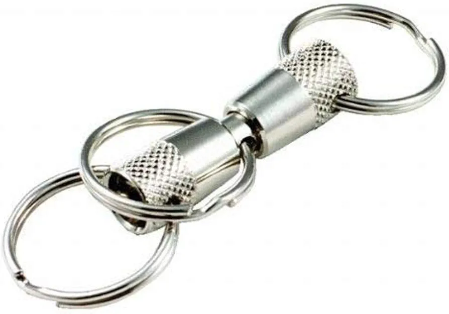 Lucky Line 3-Way Pull Apart Keychain, 1 Pack, Silver (71501)