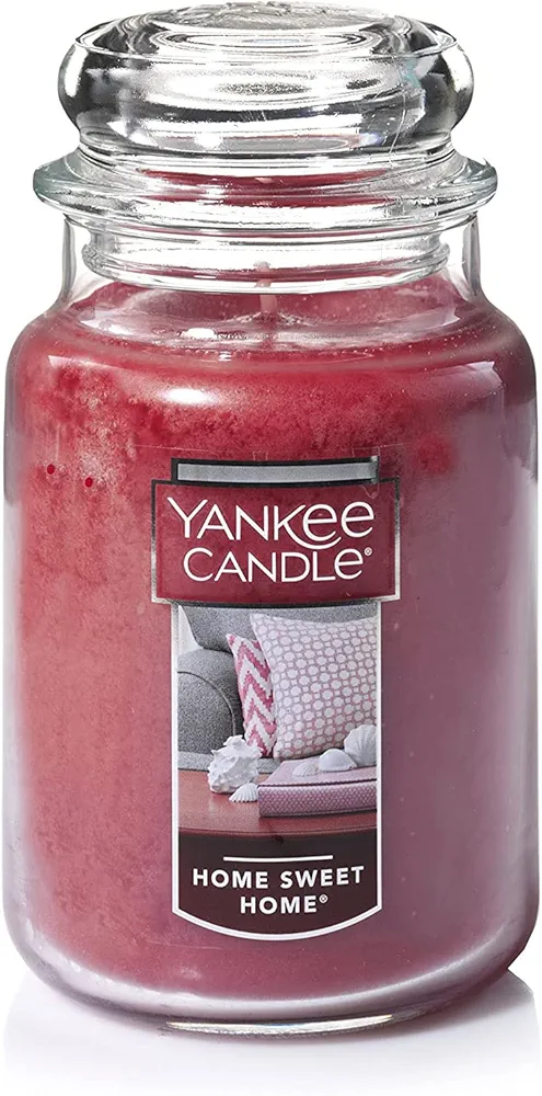 Yankee Candle Home Sweet Home Scented, Classic 22oz Large Jar Single Wick Candle, Over 110 Hours of Burn Time, Ideal for Fall, Outdoors, Home and Christmas Decorations