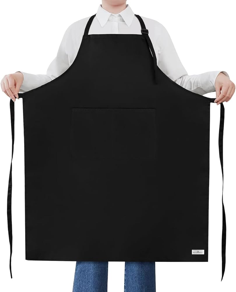 ROTANET Extra Large Apron for Men Adjustable Bib Apron with 2 Pockets Cooking Kichen Aprons Women Chef Water & Oil Resistant