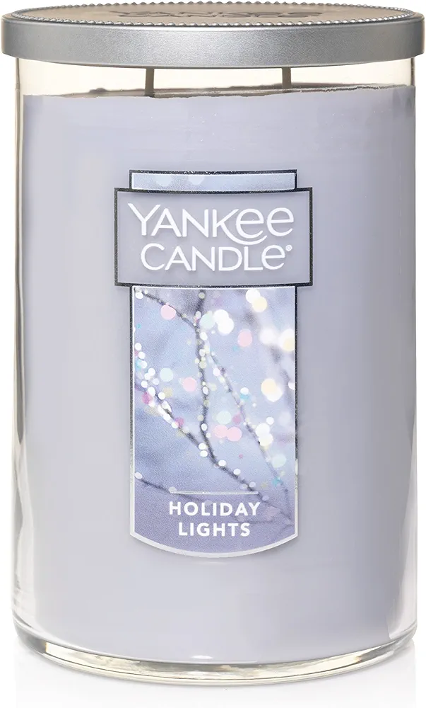 Yankee Candle Holiday Lights Scented, Classic 22oz Large Tumbler 2-Wick Candle, Over 75 Hours of Burn Time