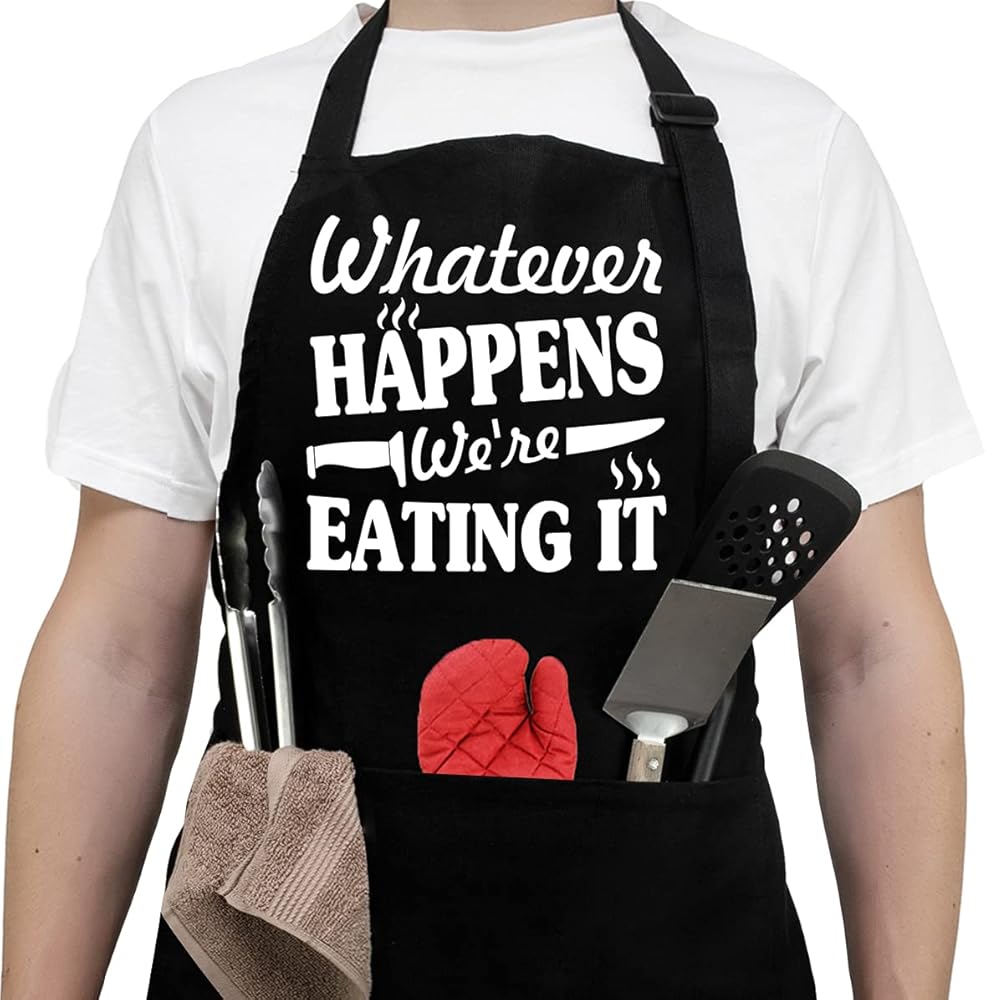 NewEleven Gift For Men, Dad, Husband, Him - Aprons For Men With Pockets