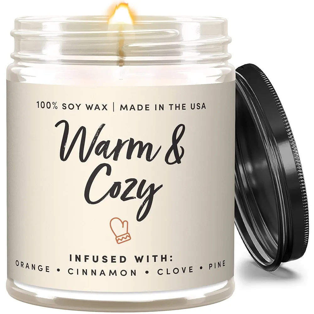 WAX & WIT Warm and Cozy Christmas Candles Scented, Cinnamon Candle, Pine Candle, Holiday Candles, Winter Candles, Holiday Candle Scented, Cozy Candle, Xmas Candles, Christmas Candle Scents – 9oz