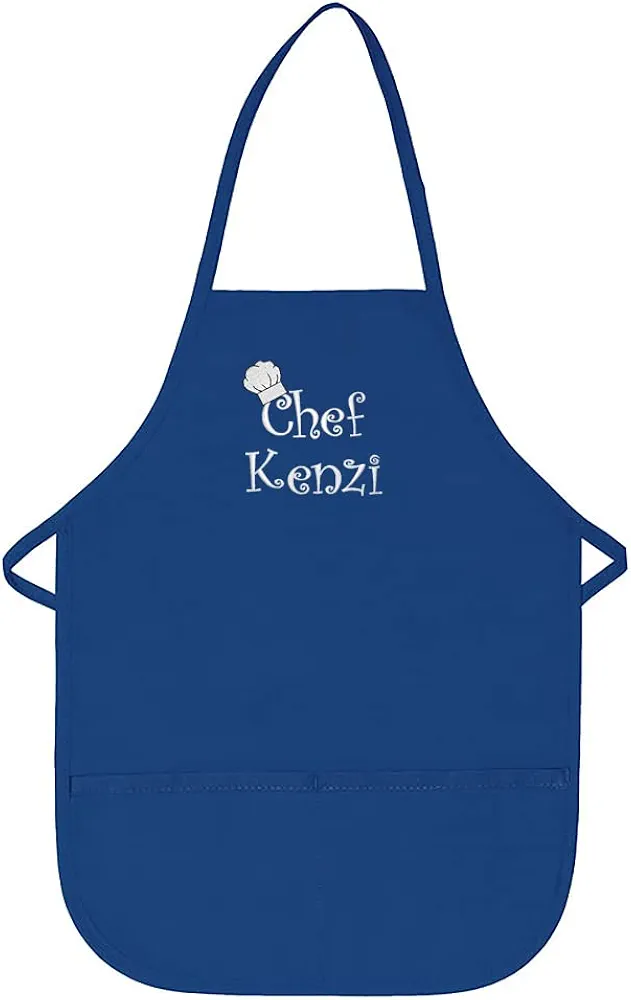 Personalized Chef Any Name Child Apron Regular Add your own name for kids, kitchen, baking, crafts