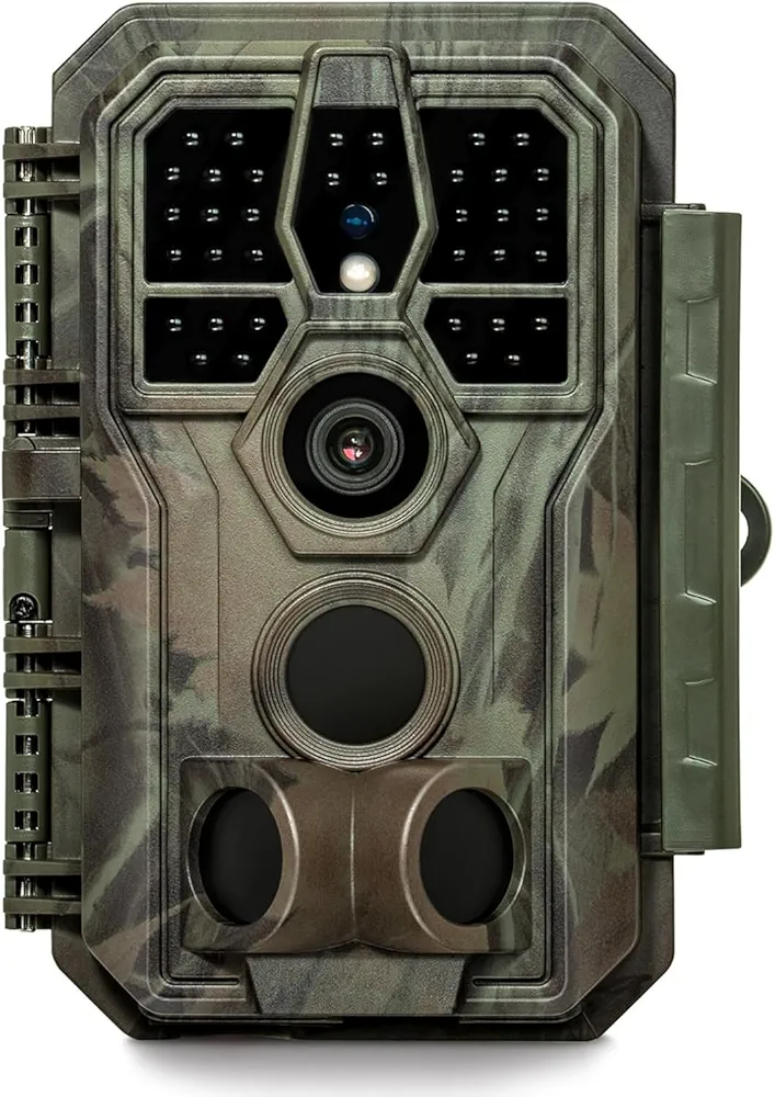 Xtellar Trail Camera 24MP 1080P IP66 Waterproof with Clear Night Vision and 3 Passive Infrared Motion Sensors for Hunting Scouting Range Control and Wildlife Researching (Camo Green)