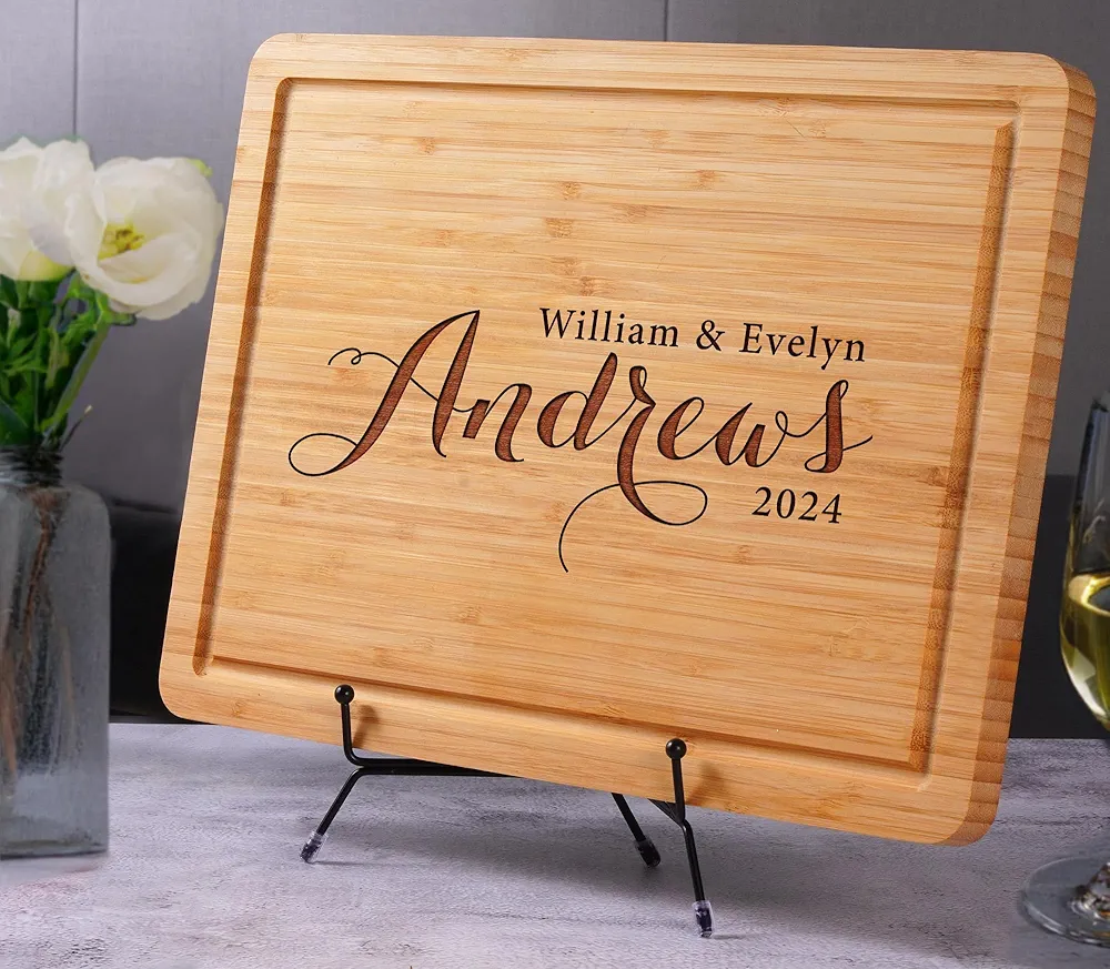 Customized Cutting Board, Anniversary Gift for Her, Him Newlyweds, Wedding Gift for Couples, Personalized Housewarming Present, New Home Kitchen Gift, Bridal Shower Gifts