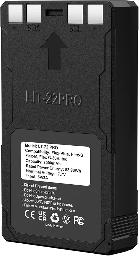 7000mAh Battery Pack Compatible with Trail Camera, Rechargeable LIT-22 Hunting Trail Camera Replacement Battery for SPYPOINT Flex-M, Flex G-36, Flex-Plus, Flex-S