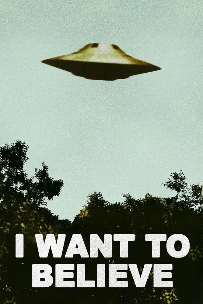 I Want To Believe Poster UFO Artwork Alien TV Retro 90s Poster Wall Decor Movie Poster The Truth is Out There I Believe Poster All Seasons Horror Movie Cool Wall Art Print Poster 16x24