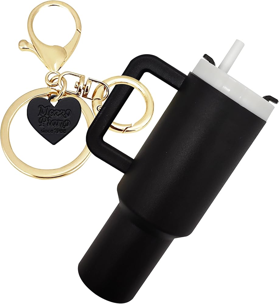 Mini Tumbler Keychain for Stanley Cup Accessories,Cute Mini Cup Heart Charm for School Bag Backpack Girl Women