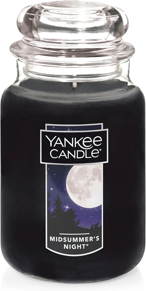 Yankee Candle MidSummer's Night Scented, Classic Large Single Wick Jar Candle, 22oz with Over 110 Hours of Burn Time, Ideal for Dinner Parties, Relaxing Saturdays, and Special Occasions