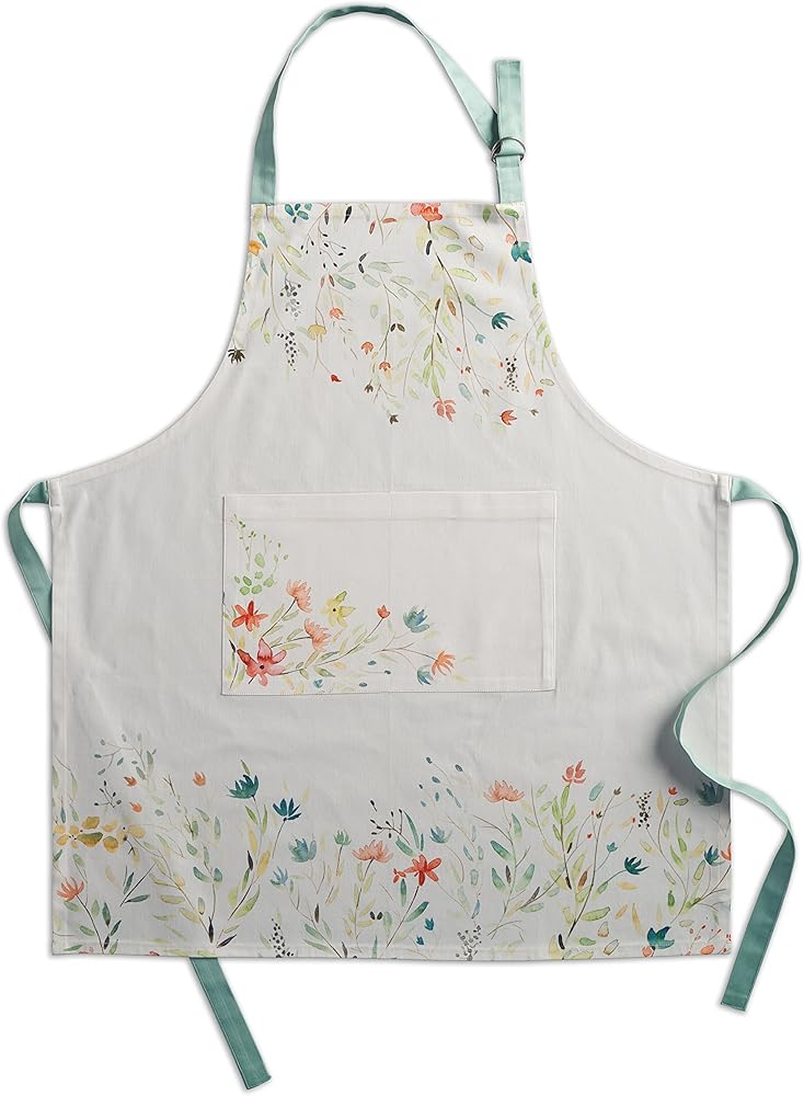 Maison d' Hermine 100% Cotton Kitchen Apron with an Adjustable Neck with Long Ties for Women Men Chef