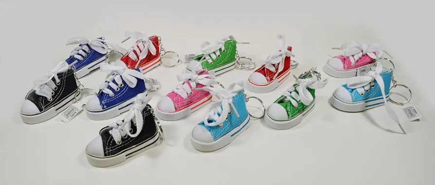 Rhode Island Novelty 3 Inch Sneaker Keychains Lot of 12 Assortments May Vary