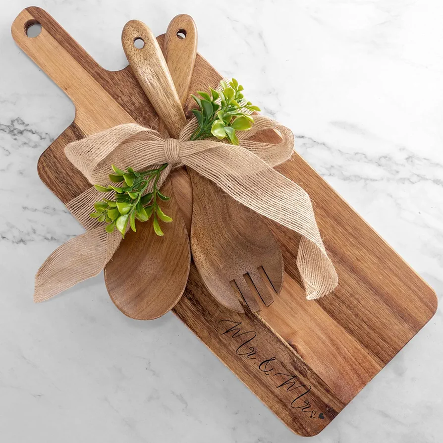 Wedding Gifts, Bridal Shower Gifts, Wedding Gifts for Couples 2024, Engraved Wood Cutting Boards for Couples Husband Wife, Newlywed Mr and Mrs Gifts