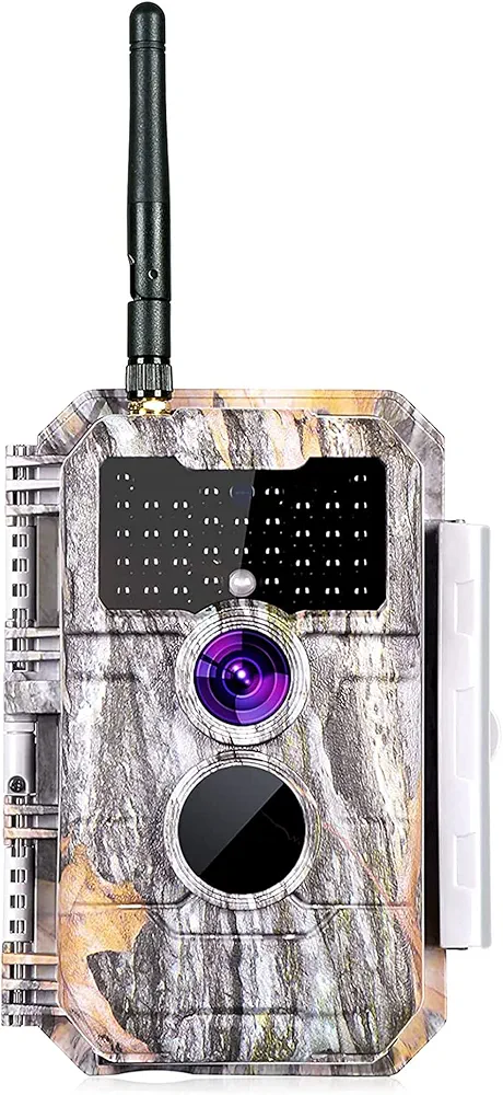 WiFi Game & Trail Camera32MP 1296P MP4 H.264 Video, Trail Deer Cam No Glow Night Vision Motion Activated Waterproof for Wildlife Hunting & Home Security, Send Pictures to Cell Phone via App Operated