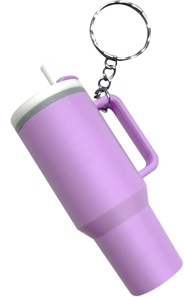 Cute Keychain for stanley cup accessories,Cute Cup Accessories,Purse Handbag Charms for Women (Purple)