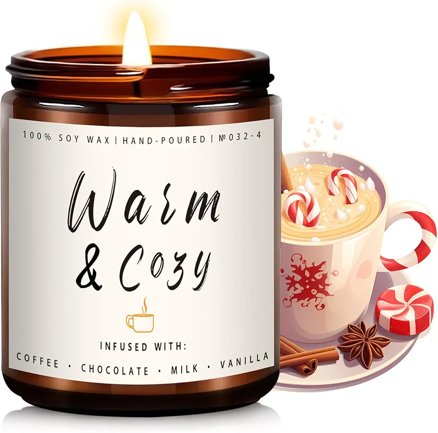 Winter Candle | Warm and Cozy Candle - Holiday Candles Christmas Candle, Soy Scented Candle for Christmas, Winter Scented Candles for Home - Winter Christmas Gifts for Women