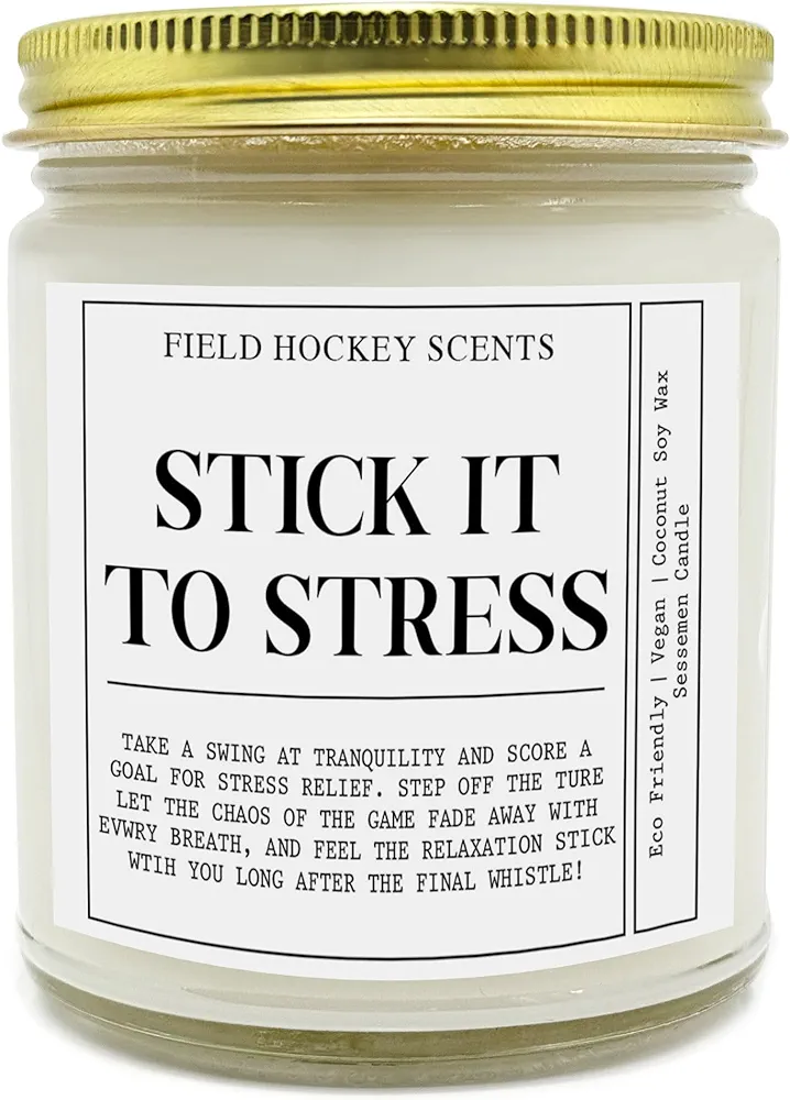 Field Hockey, Field Hockey Gift, Clear Jar Candle, Candle Non-Toxic, for Autumn, Winter, Fall