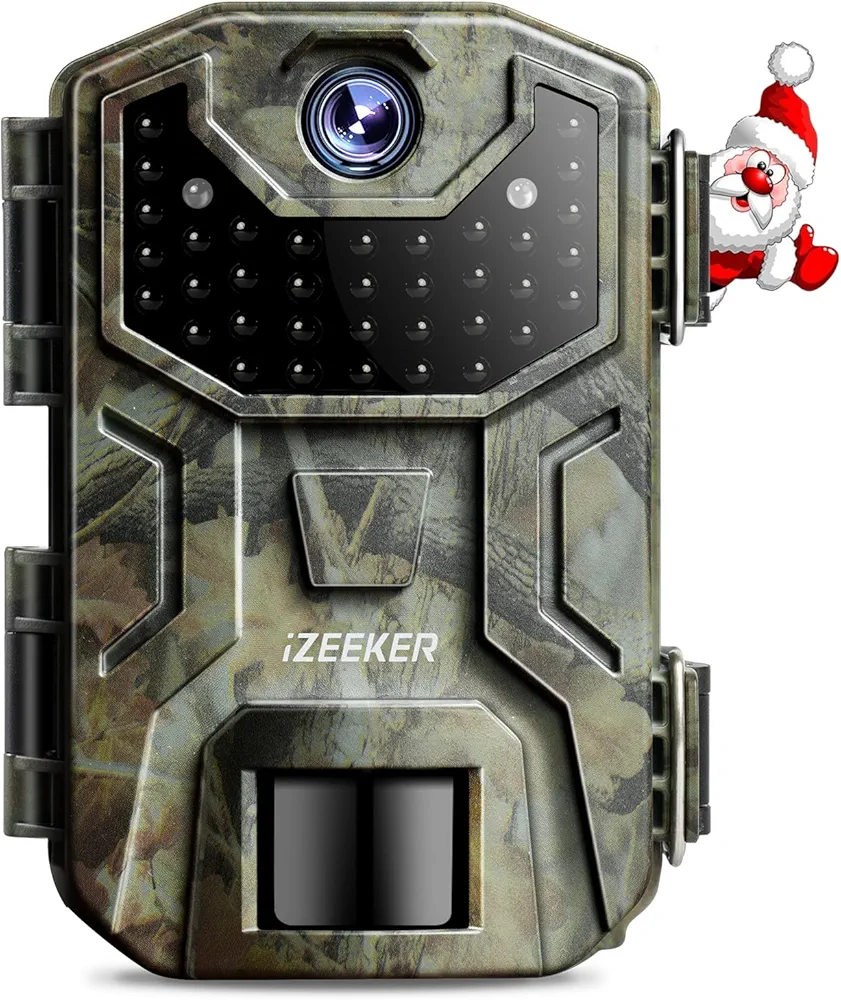 iZEEKER Trail Camera, 32MP 1080P Game Camera with 940nm No Glow Night Vision Motion Activated 0.2s Trigger Time, IP66 Waterproof, Hunting Camera for Wildlife Monitoring Outdoor Security Deer Scouting