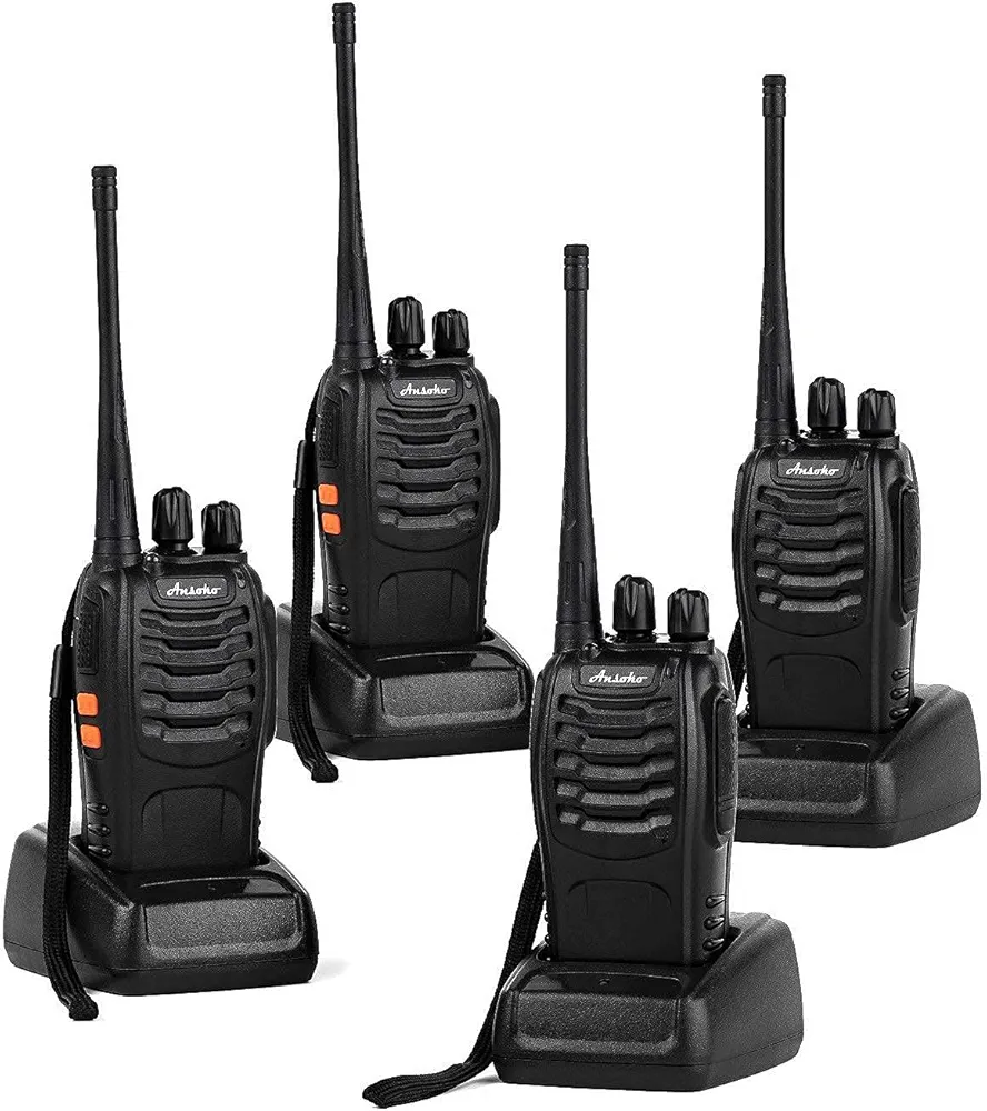 Long Range Walkie Talkies Rechargeable Two Way Radios 16-Channel UHF 2-Way Radio for Adults (Pack of 4)