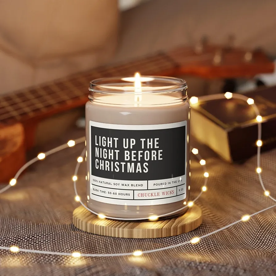 Light Up The Night Before Christmas Scented Soy Candle Christmas Decor Holiday Decoration Christmas Candle Ideas Winter Candle Holiday,9oz Candle Decor Candle